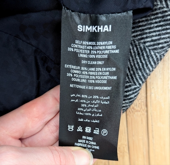 JONATHAN SIMKHAI Cropped Wool Blazer Size 4 - Picture 16 of 16